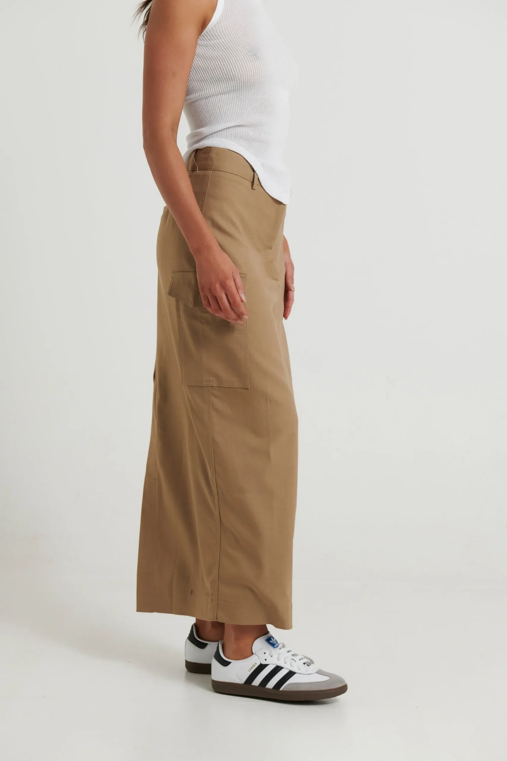Skirts>M Fashion Alexa Cargo Maxi Skirt Khaki