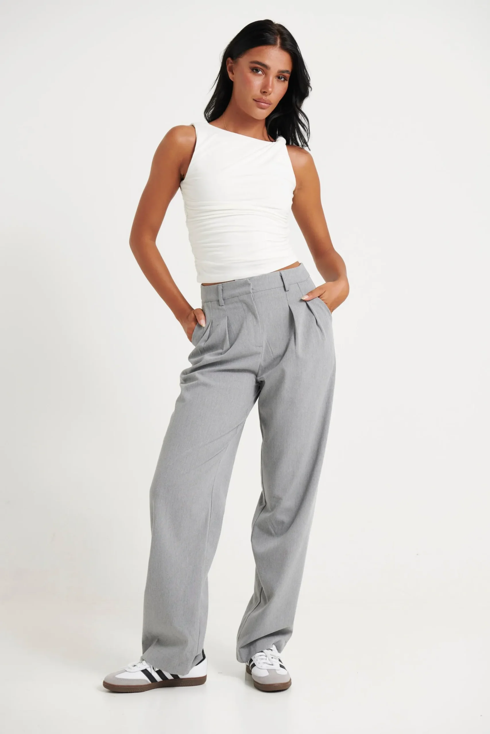 Pants>qtrendfashion Alexis Pant Grey