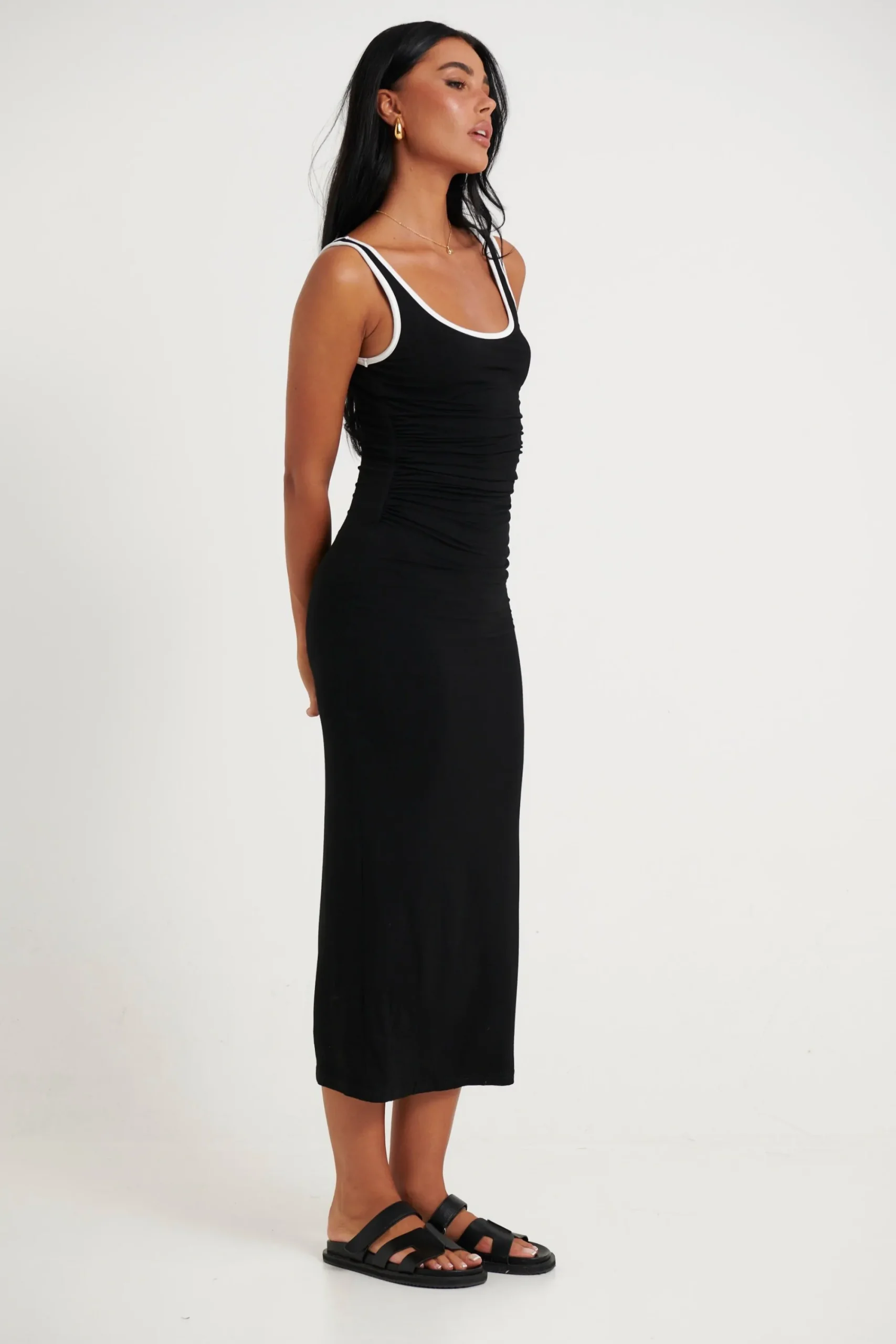 Dresses>Light The Fuze Alida Midi Dress Black