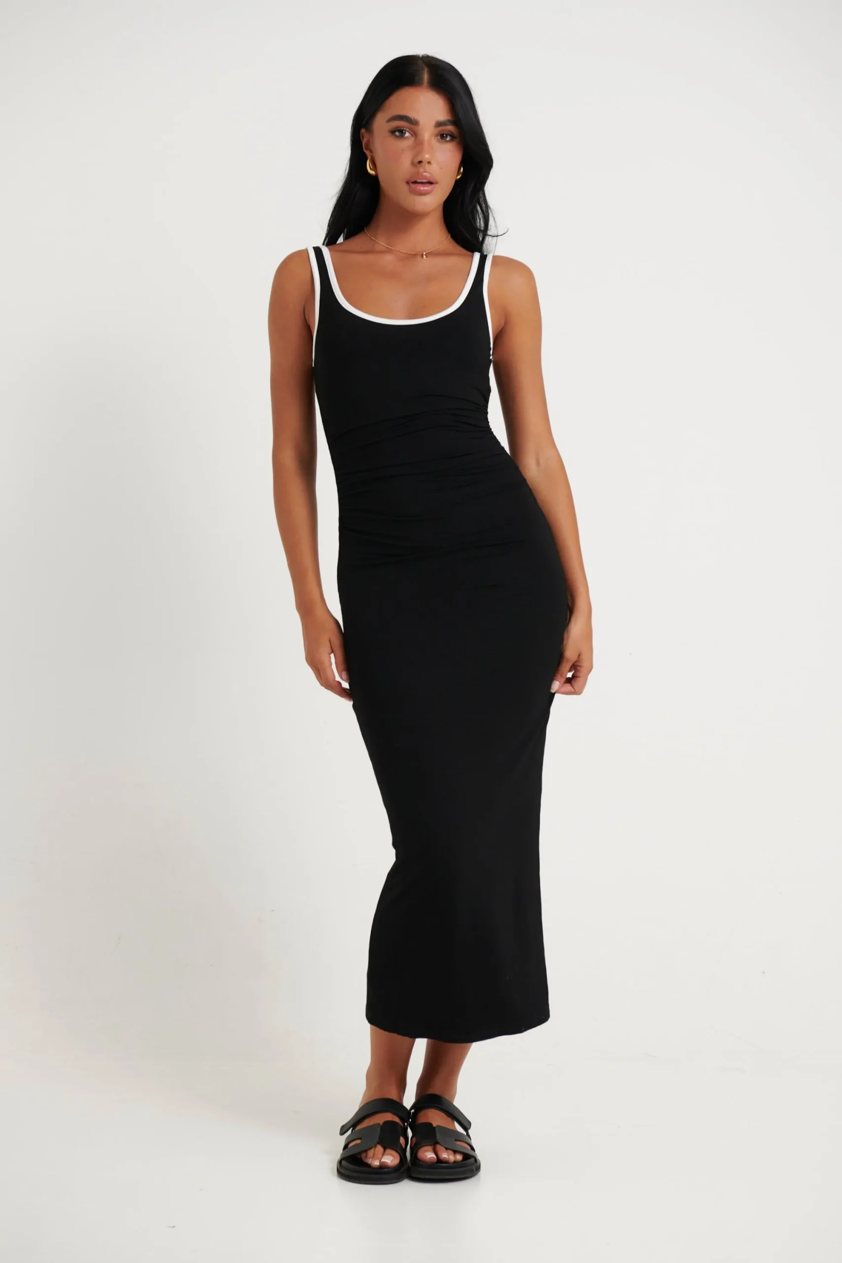 Dresses>Light The Fuze Alida Midi Dress Black