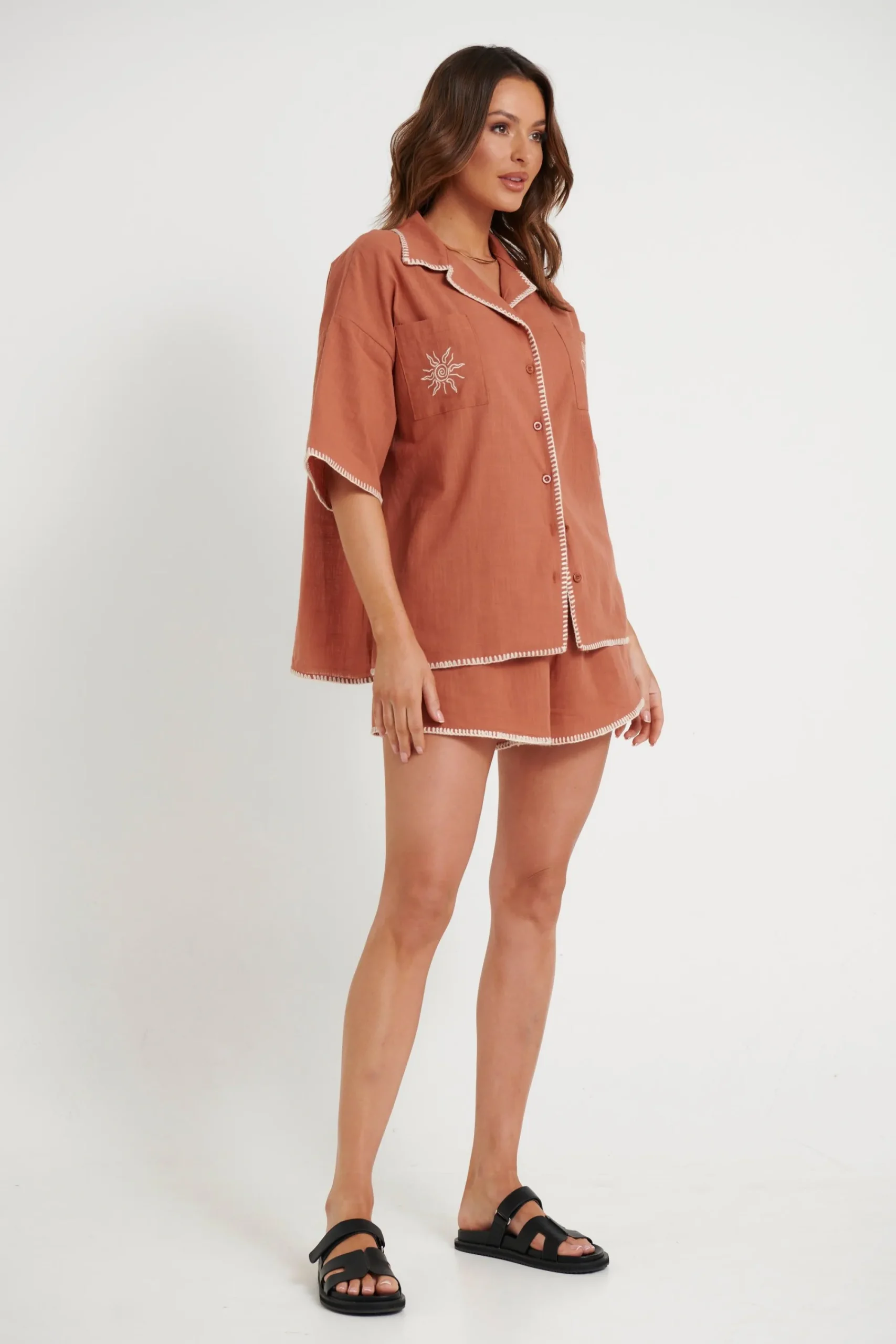 Shirts>By Frankie Ash Set Rust