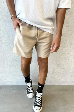 Shorts>Sampson and Taylor Ben Mesh Line Short Sand - Sale