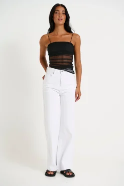 Tops>8 Birdies Cher Mesh Top Black