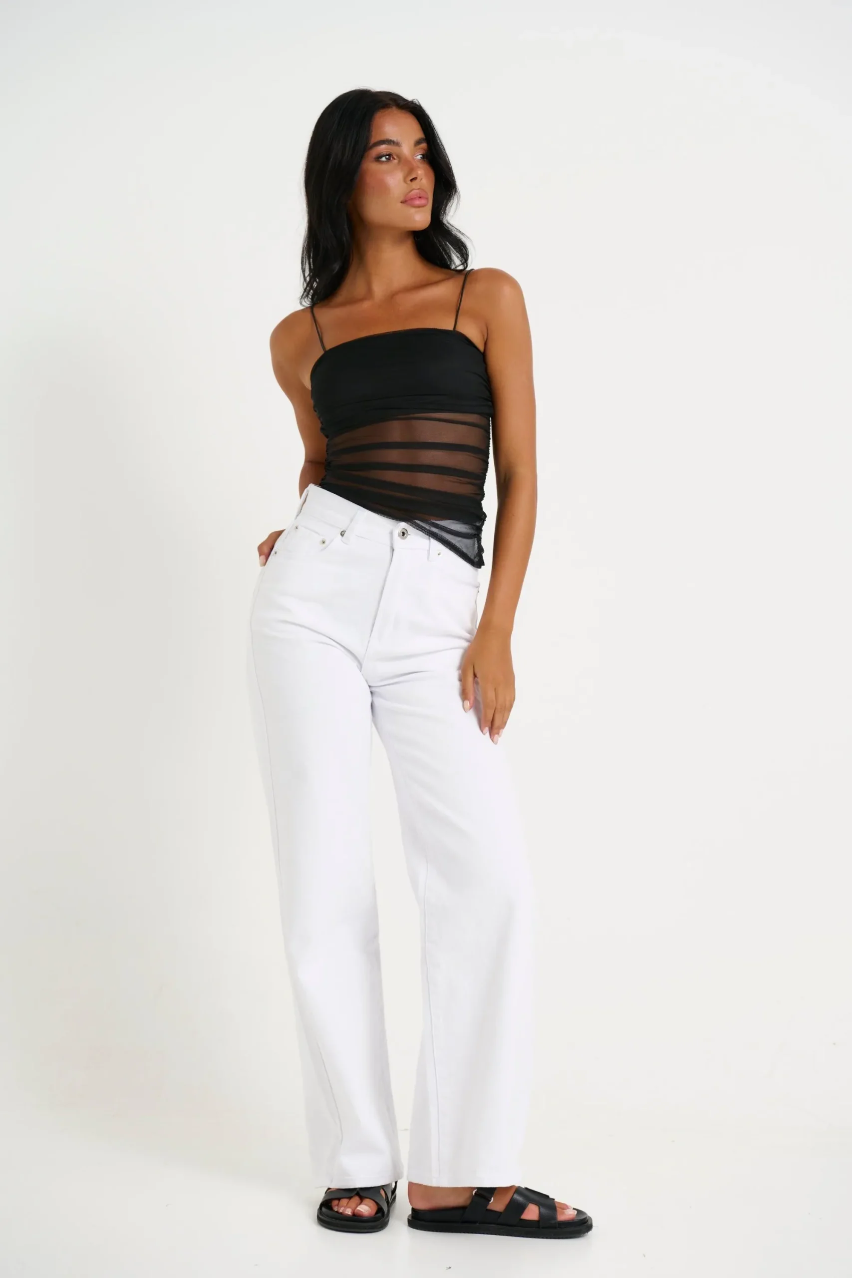Tops>8 Birdies Cher Mesh Top Black