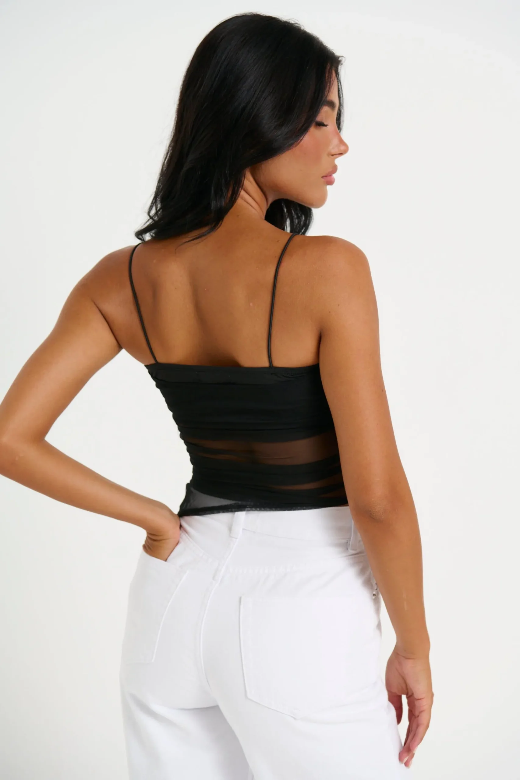 Tops>8 Birdies Cher Mesh Top Black
