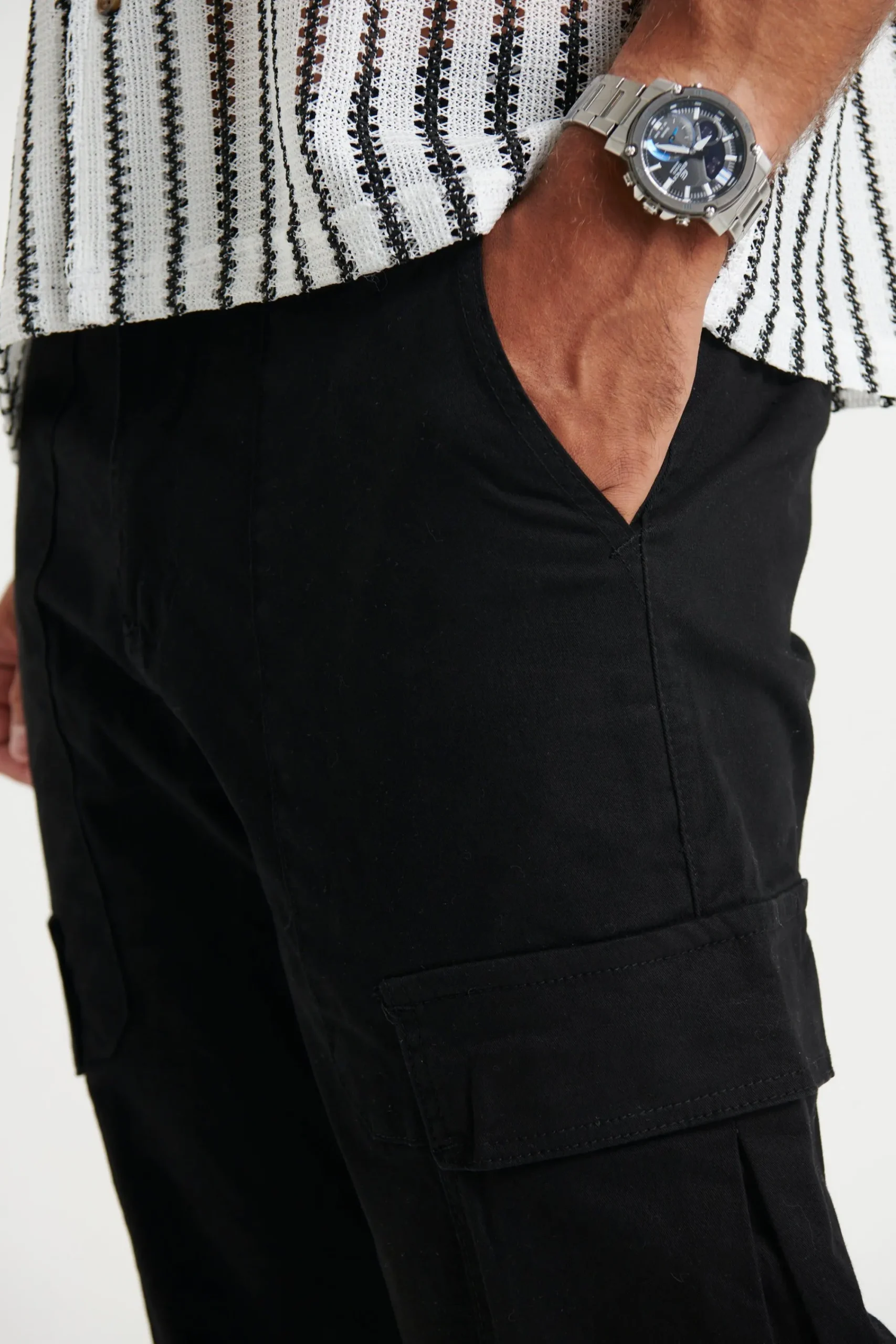 Pants>Sampson and Taylor Damien Drop Cargo Pant Black