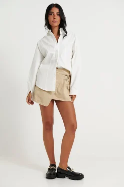 Shirts>Pink Diamond Desi Shirt White