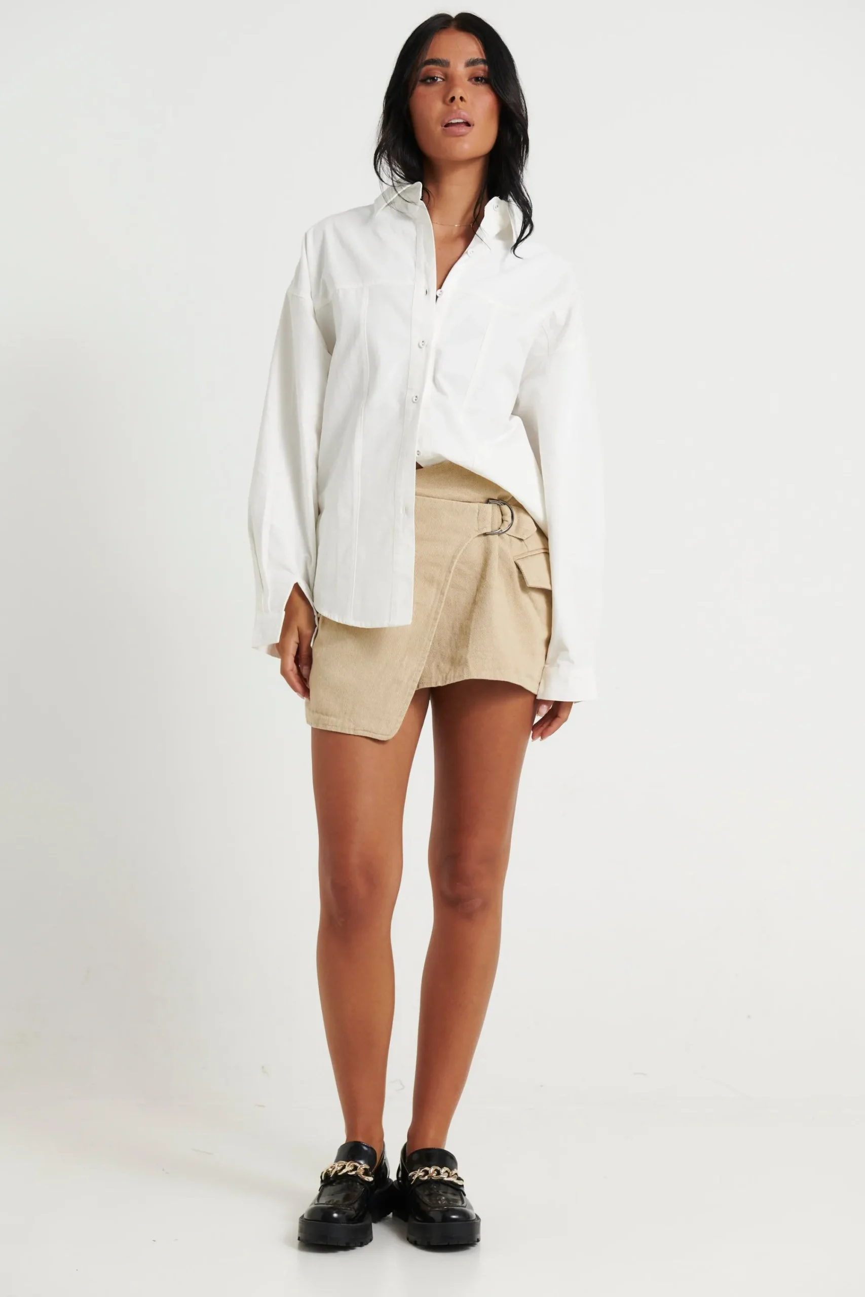 Shirts>Pink Diamond Desi Shirt White