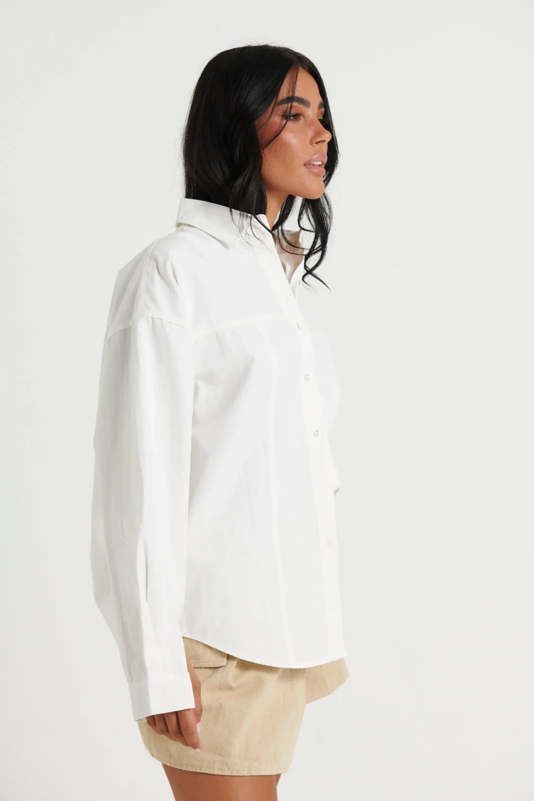Shirts>Pink Diamond Desi Shirt White