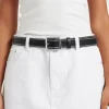 Accessories>Angel Whispers Double Stitch Jean Belt Silver