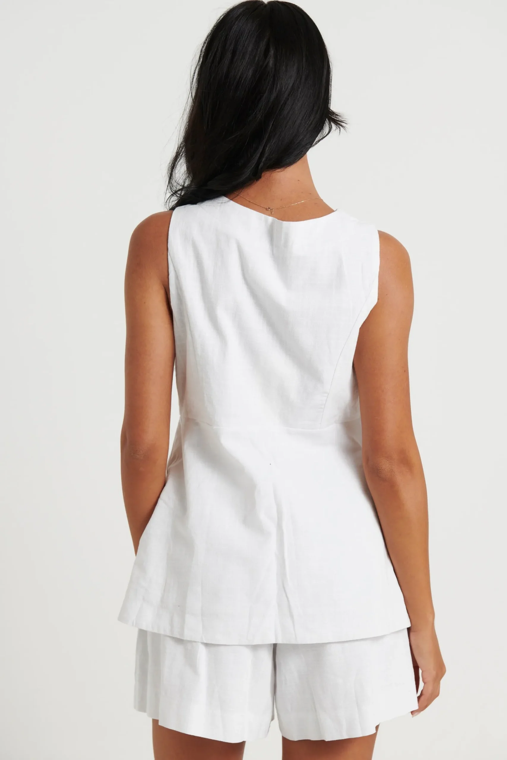 Jackets & Blazers>Sasha u0026 Indikah Halo Vest White