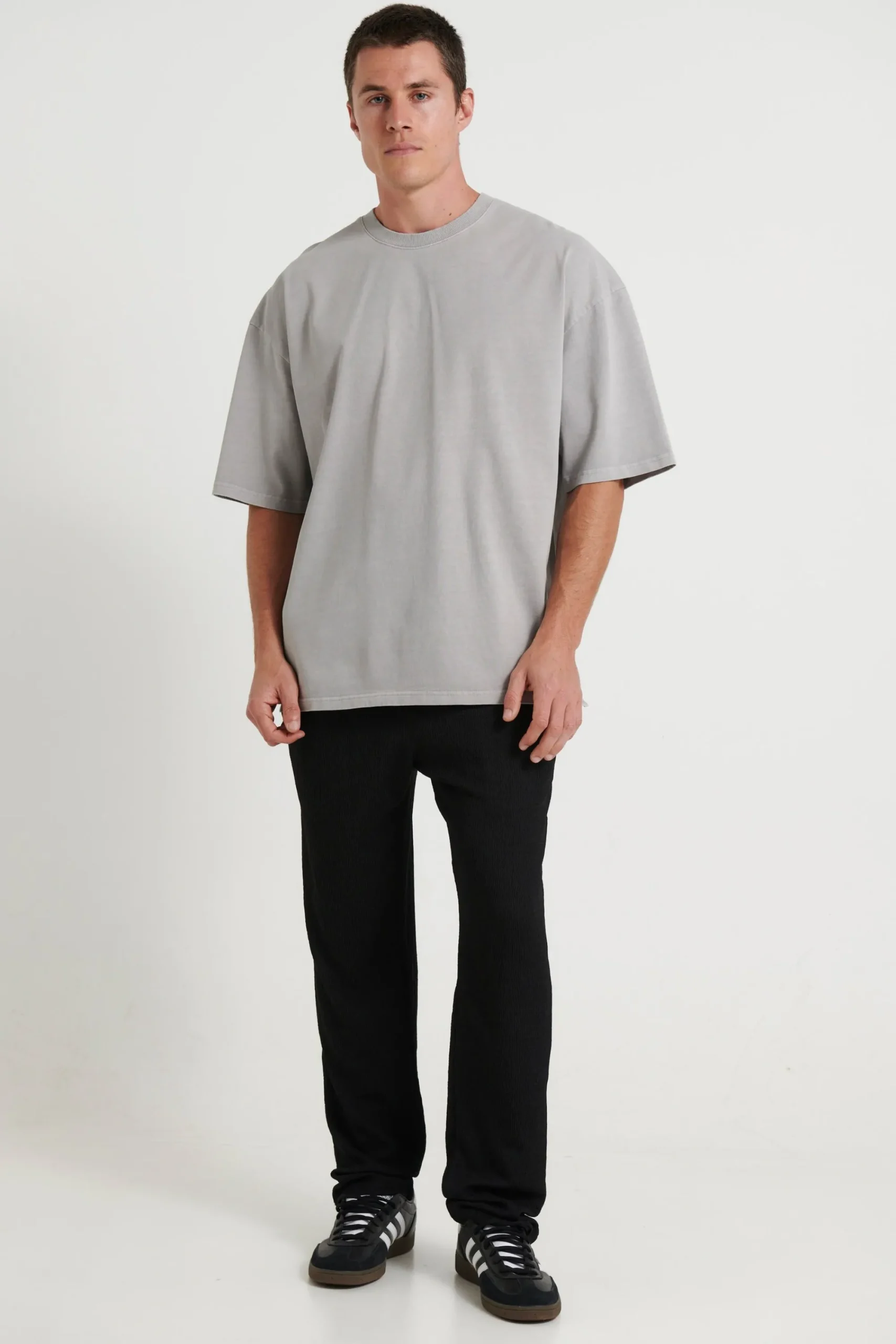 Tees>Sampson and Taylor Joel Heavyweight Box Tee Grey