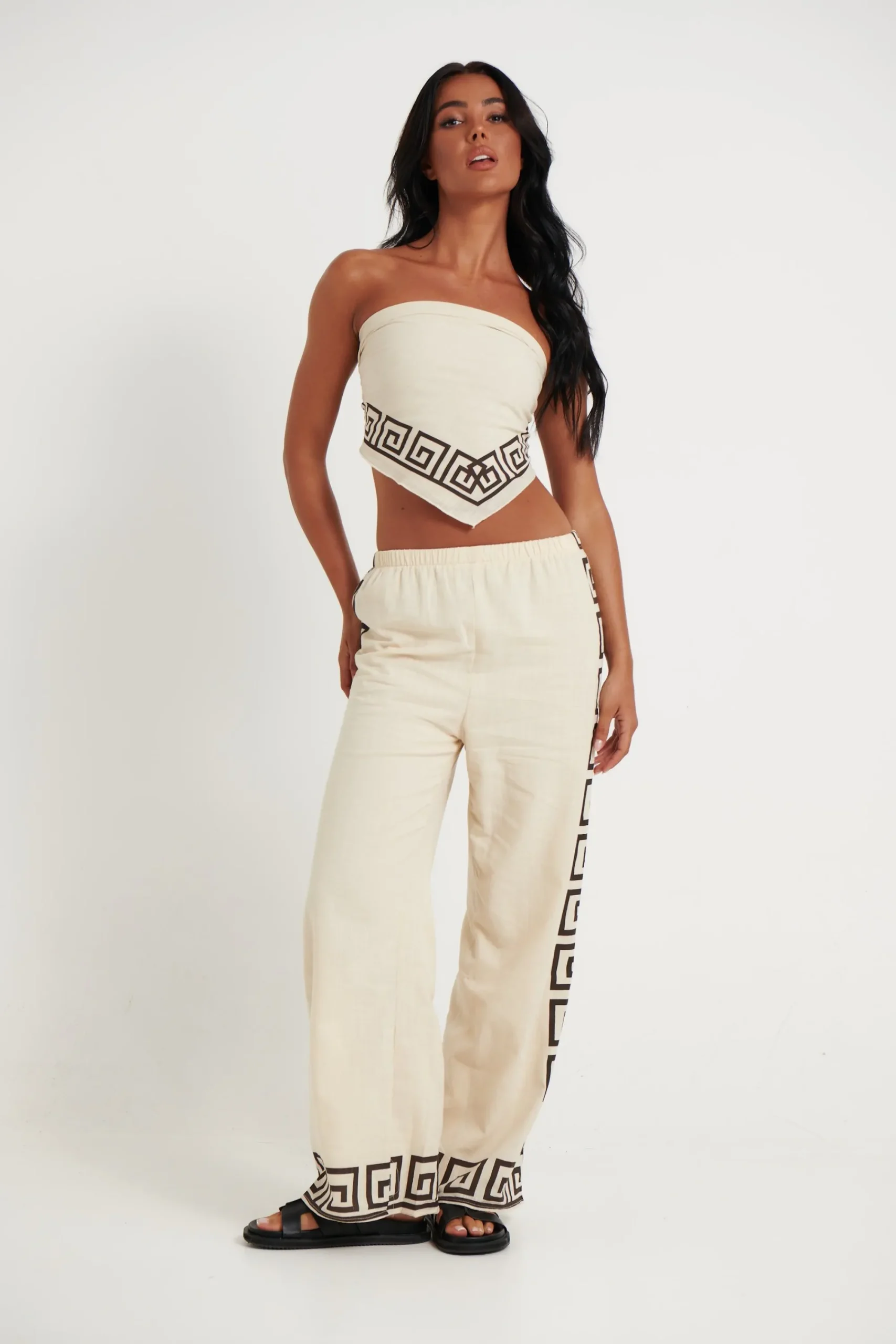 Pants>By Frankie Juna Set Beige