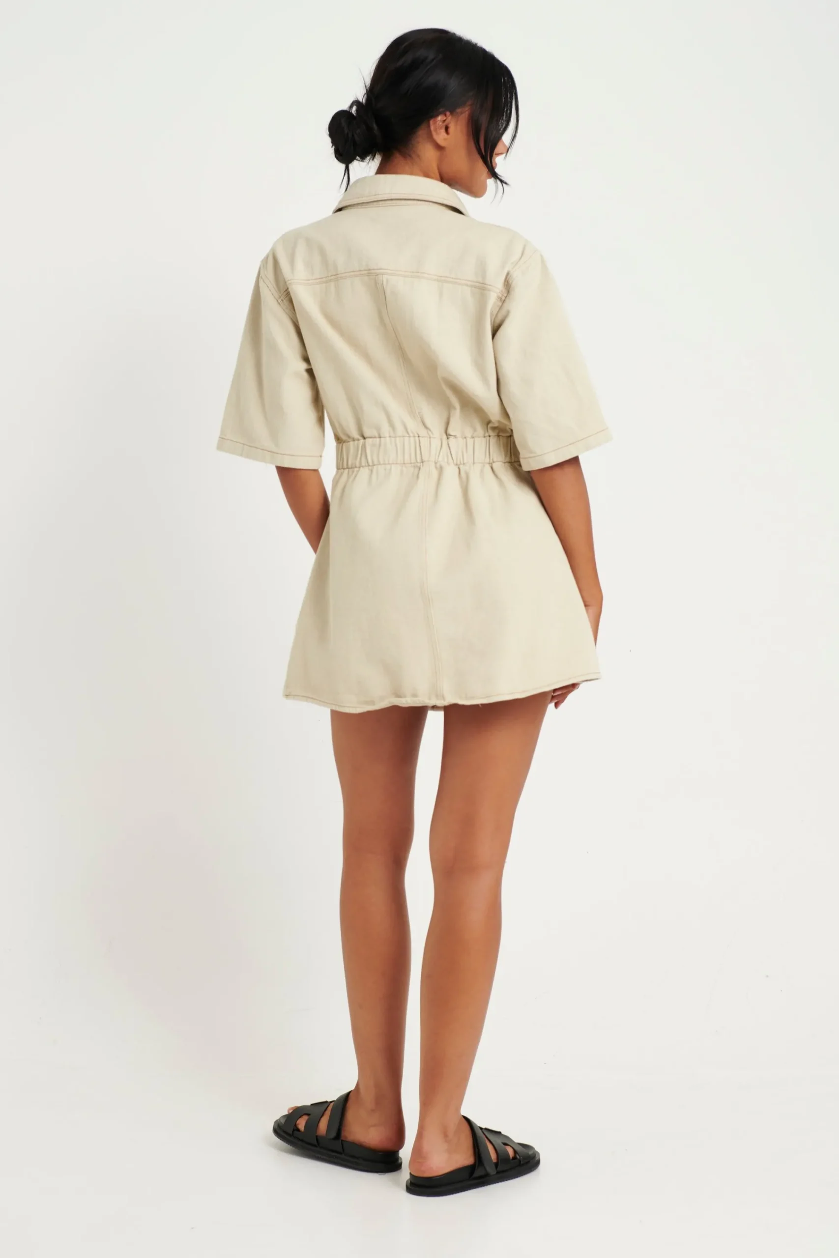 Denim>New Line Fashion Kaneisha Denim Dress Oat