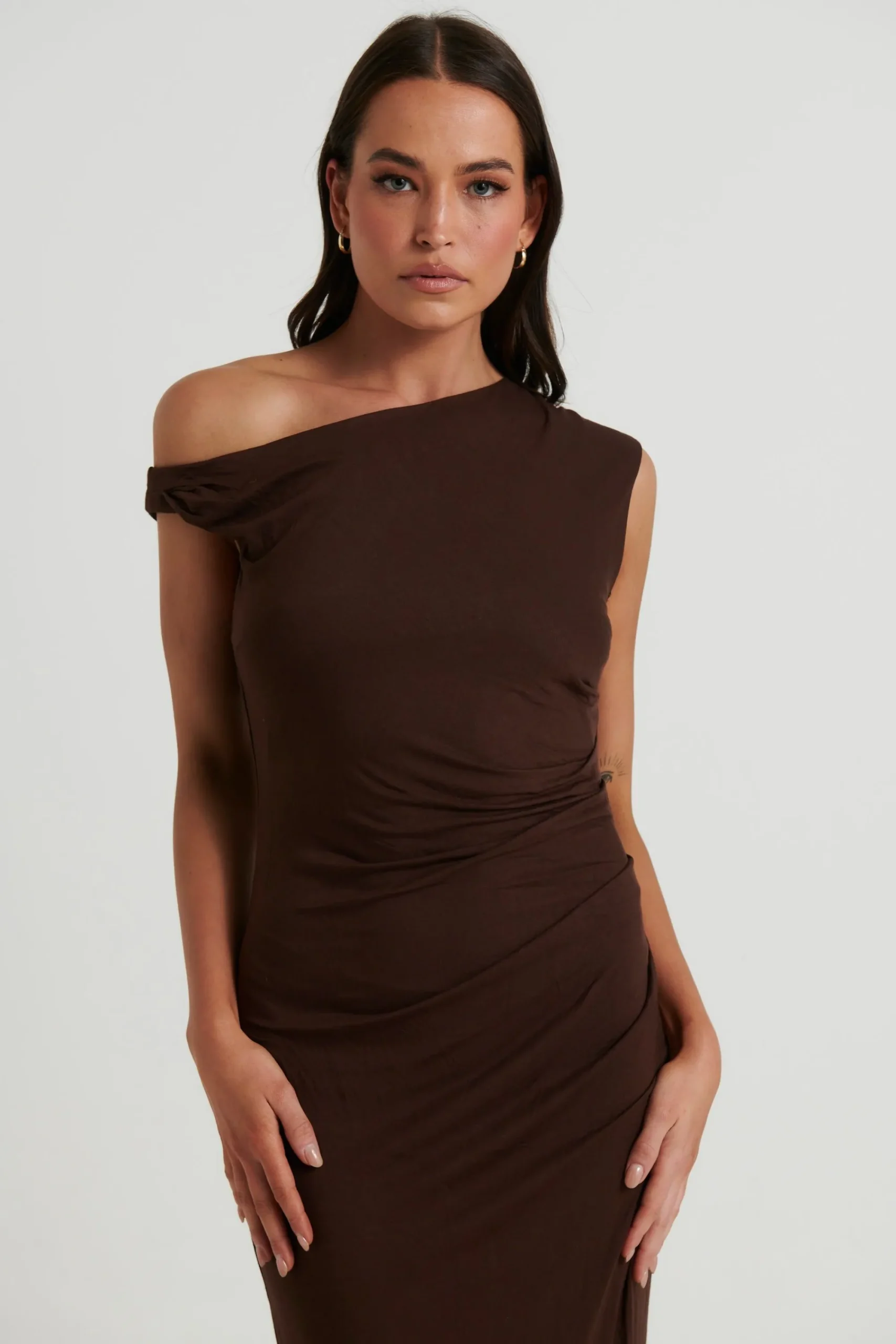 Dresses>M Fashion Maia Maxi Dress Walnut