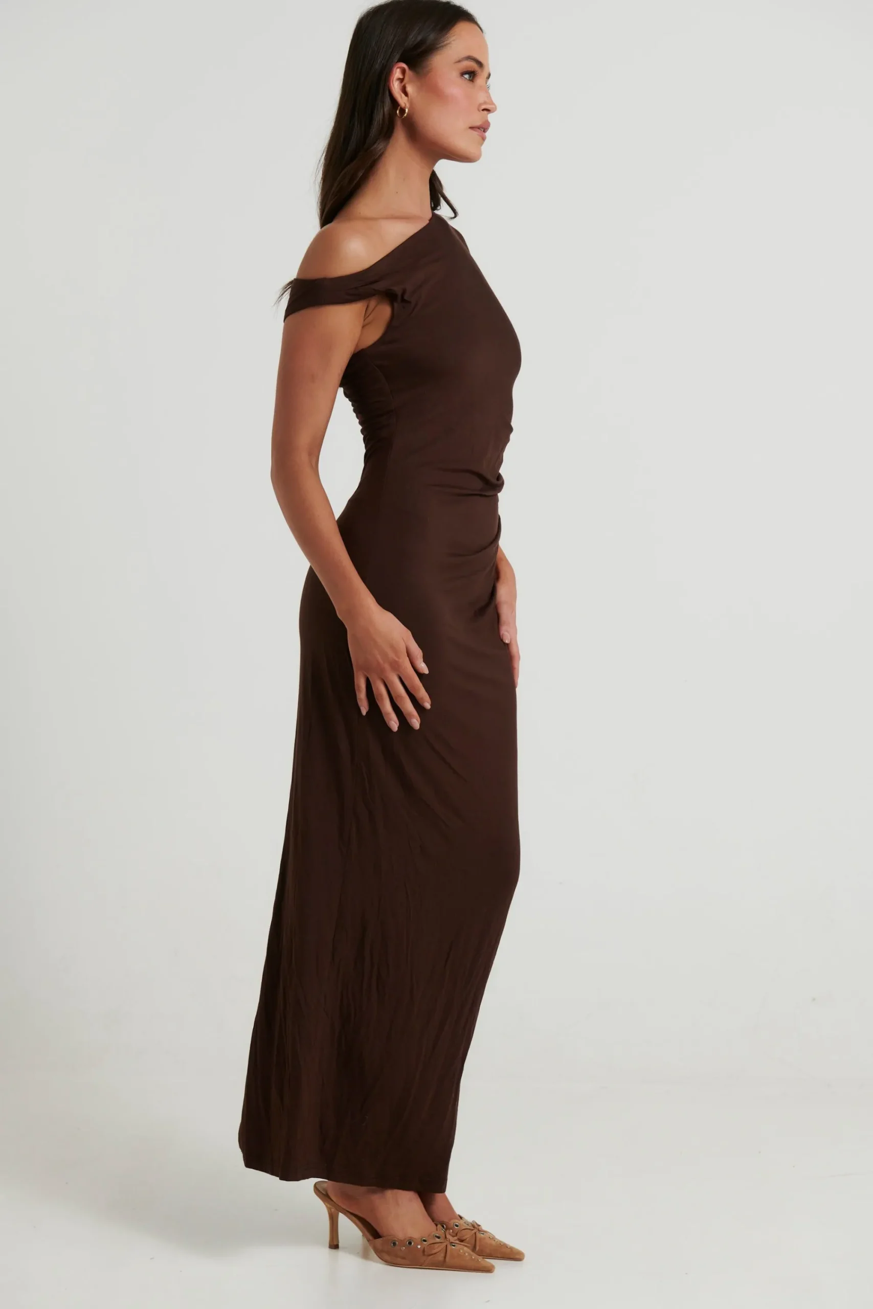 Dresses>M Fashion Maia Maxi Dress Walnut