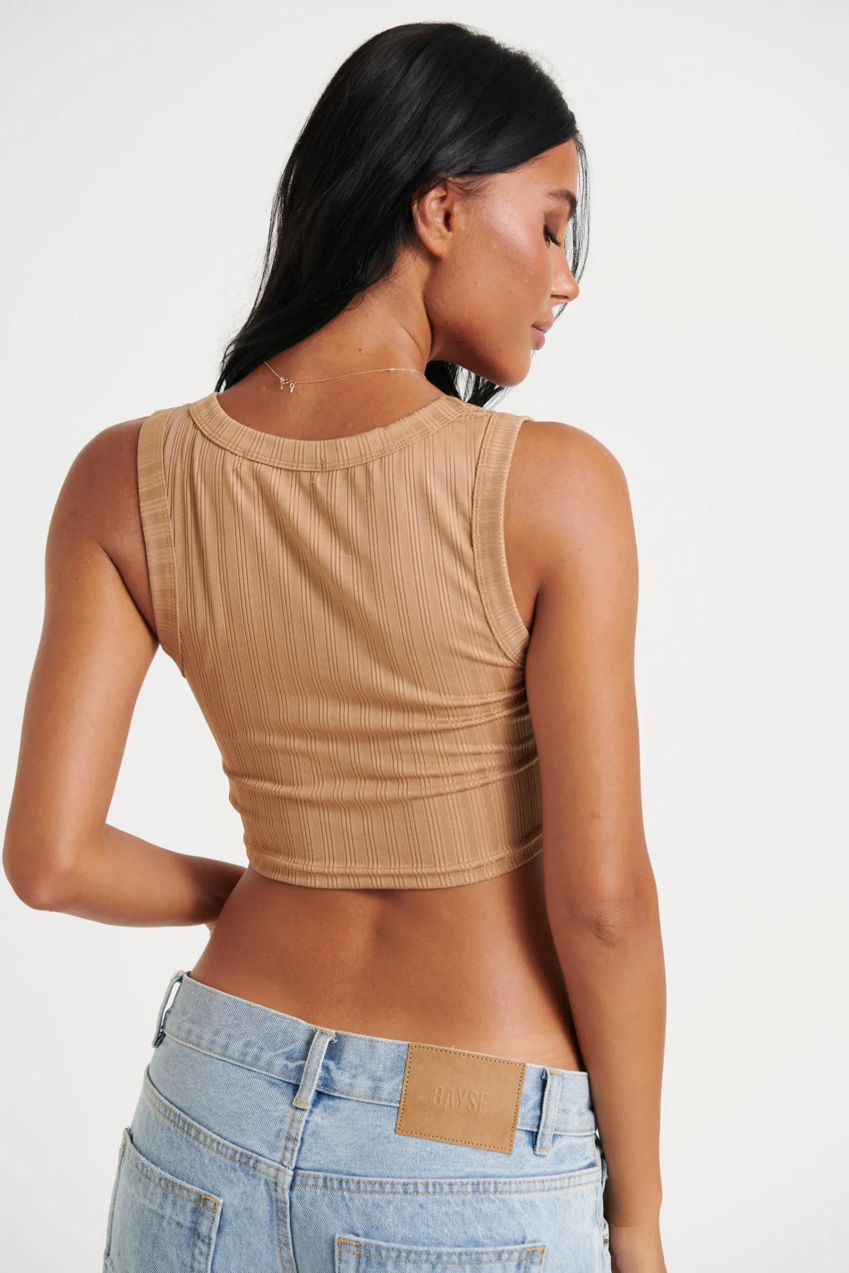 Tops>Sasha u0026 Indikah Mandy Crop Mocha