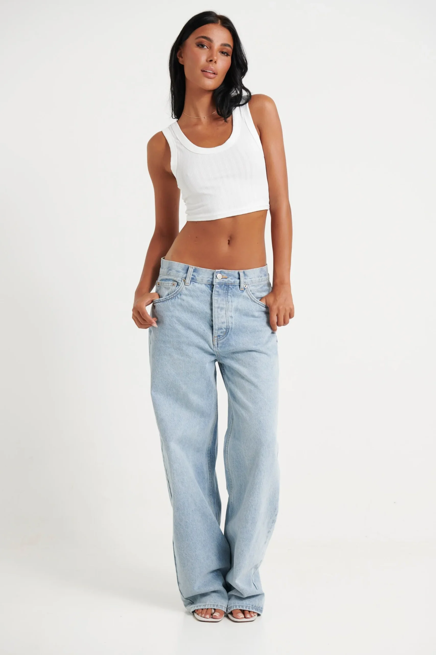 Tops>Sasha u0026 Indikah Mandy Crop White