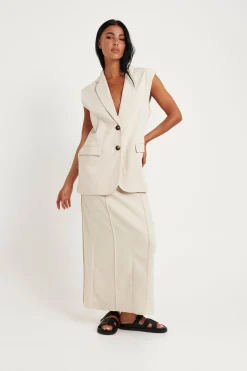 Jackets & Blazers>M Fashion Marlee Vest Oat