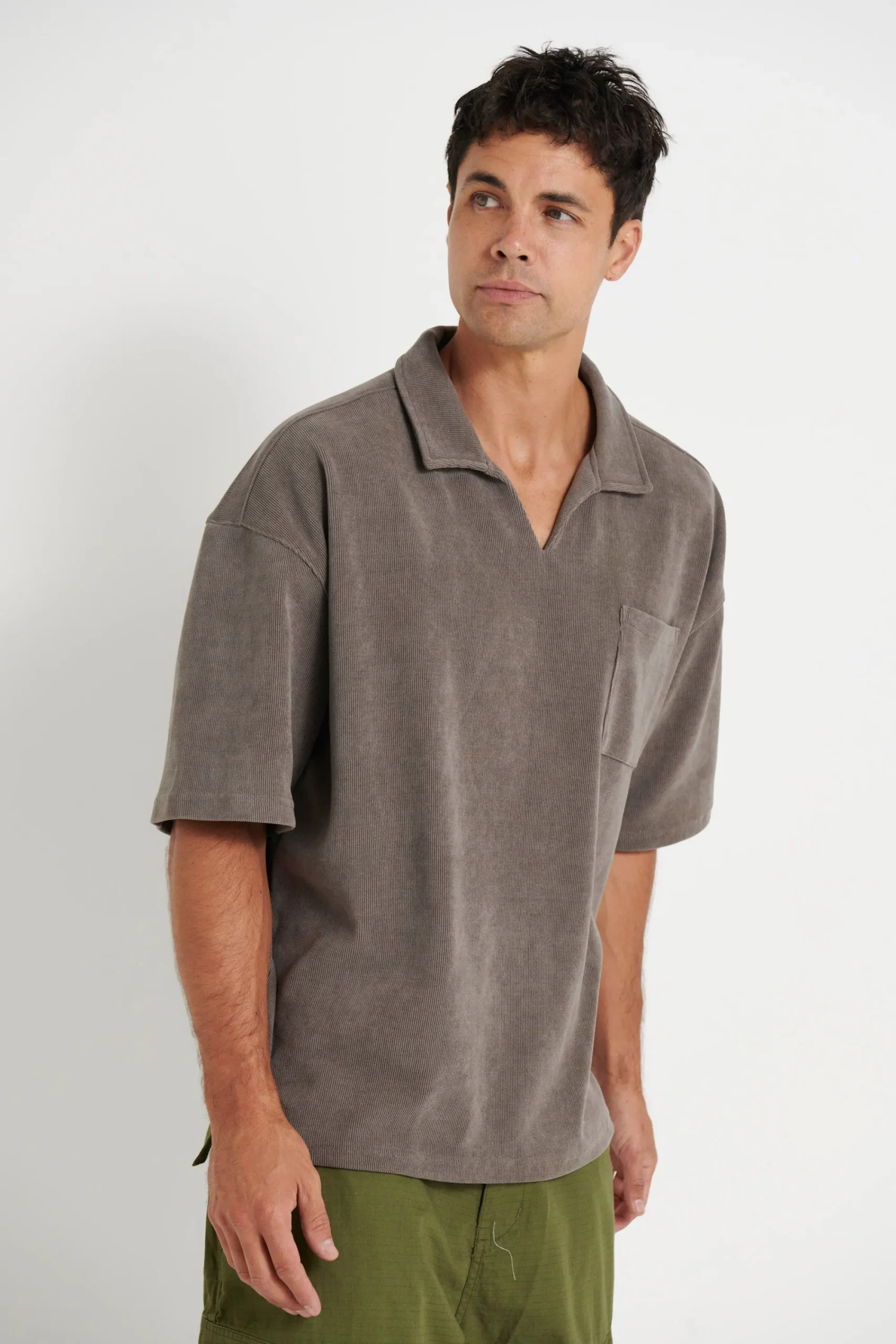 Shirts>NTH Neil Soft Cord Polo Acid