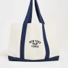 Bags & Shoes>Seven7 New York Tennis Tote Bag Ivory/Navy