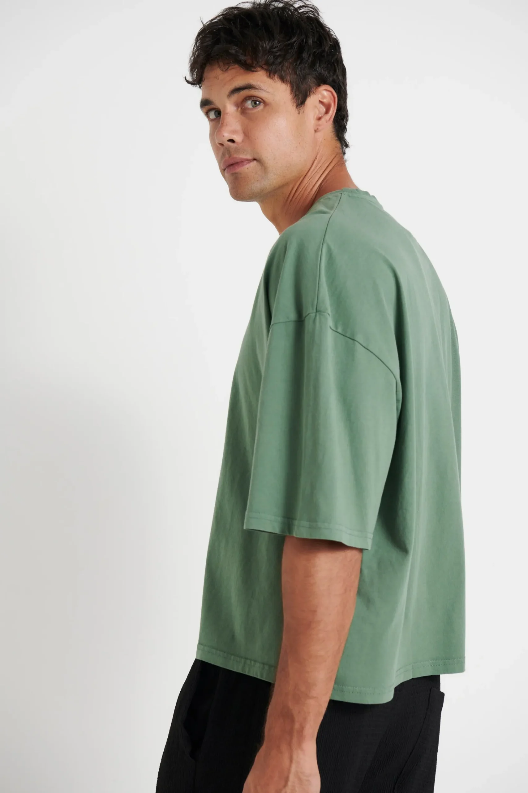 Tees>NTH Crop Box Tee Pine
