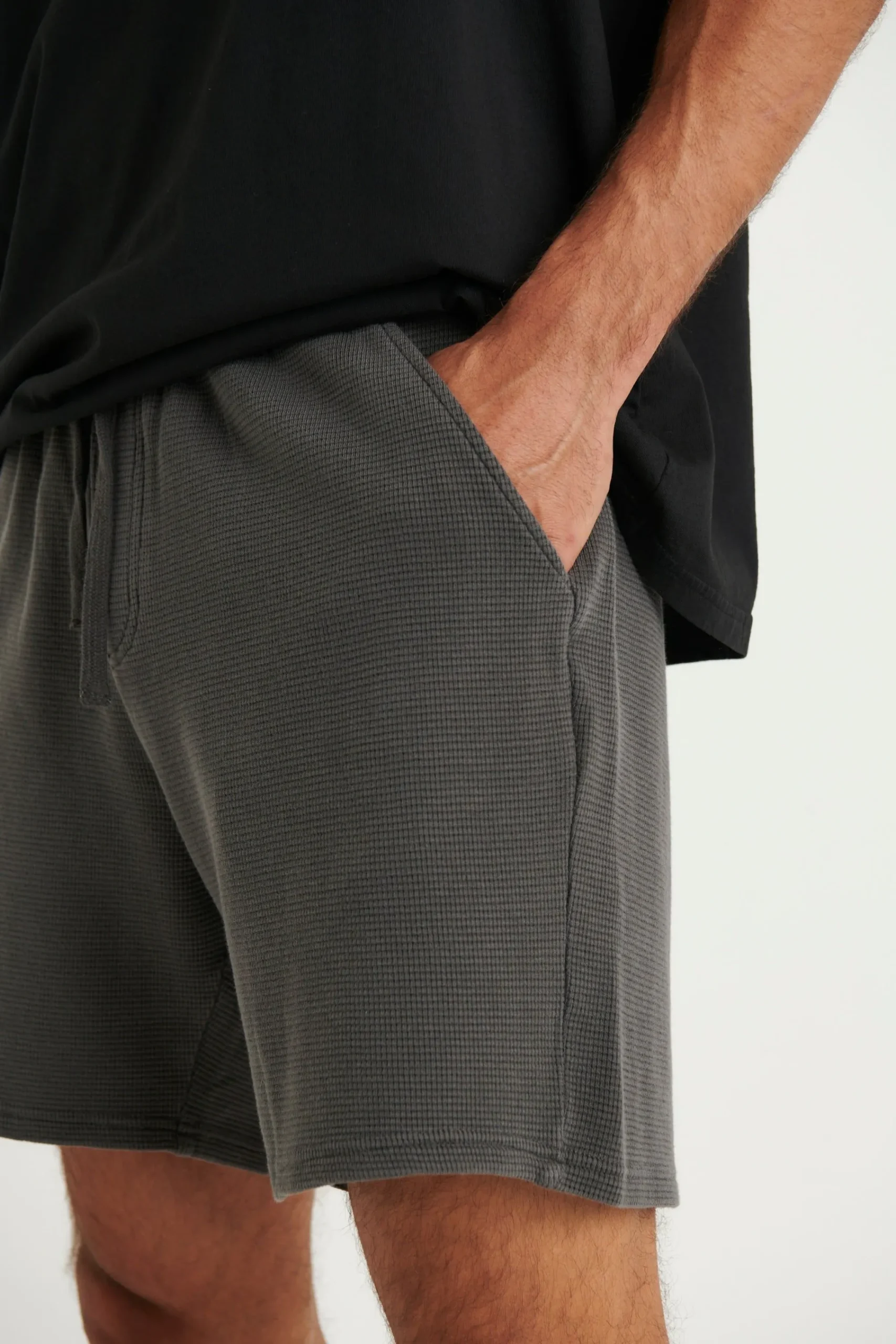 Shorts>NTH Waffle Short Charcoal