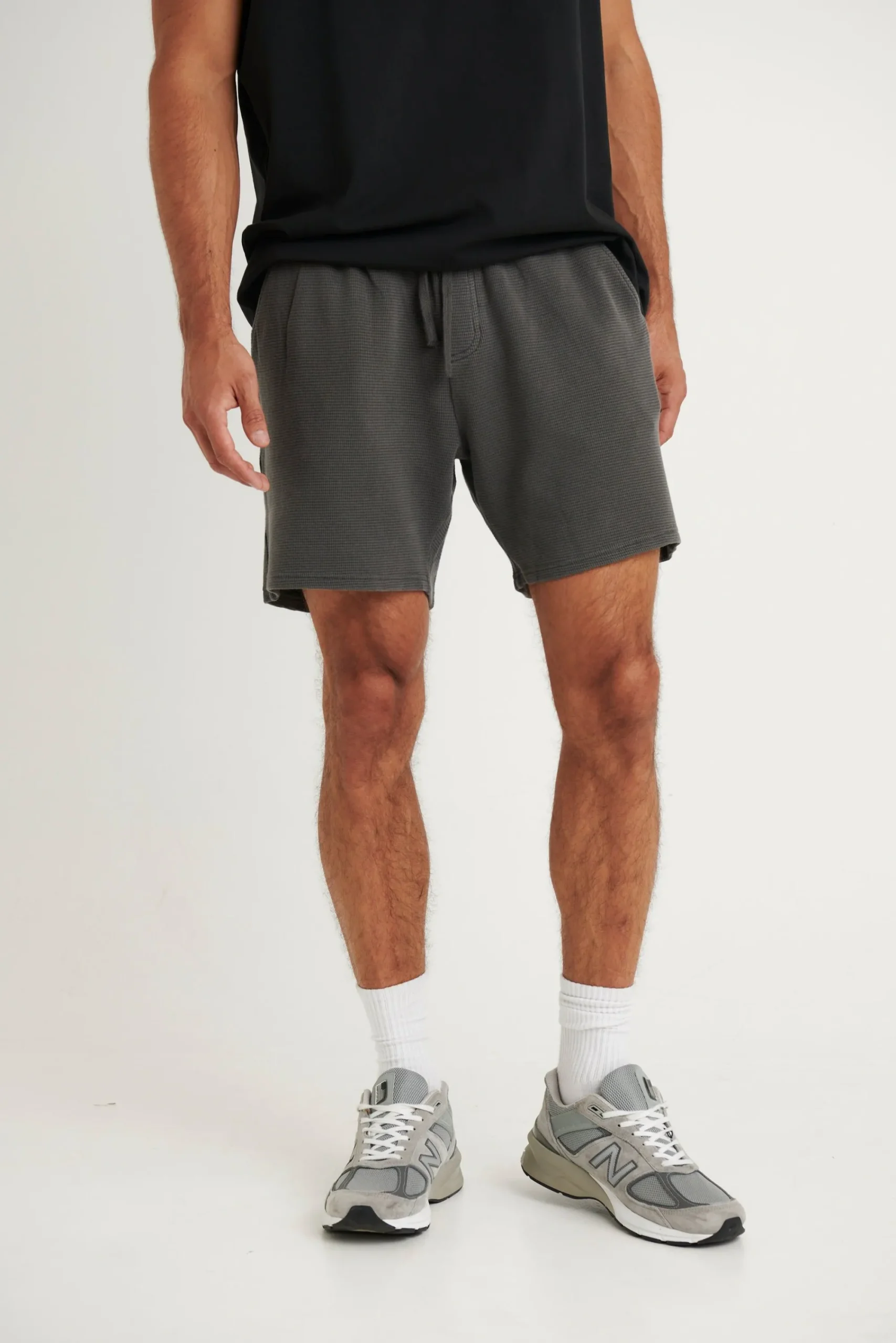 Shorts>NTH Waffle Short Charcoal