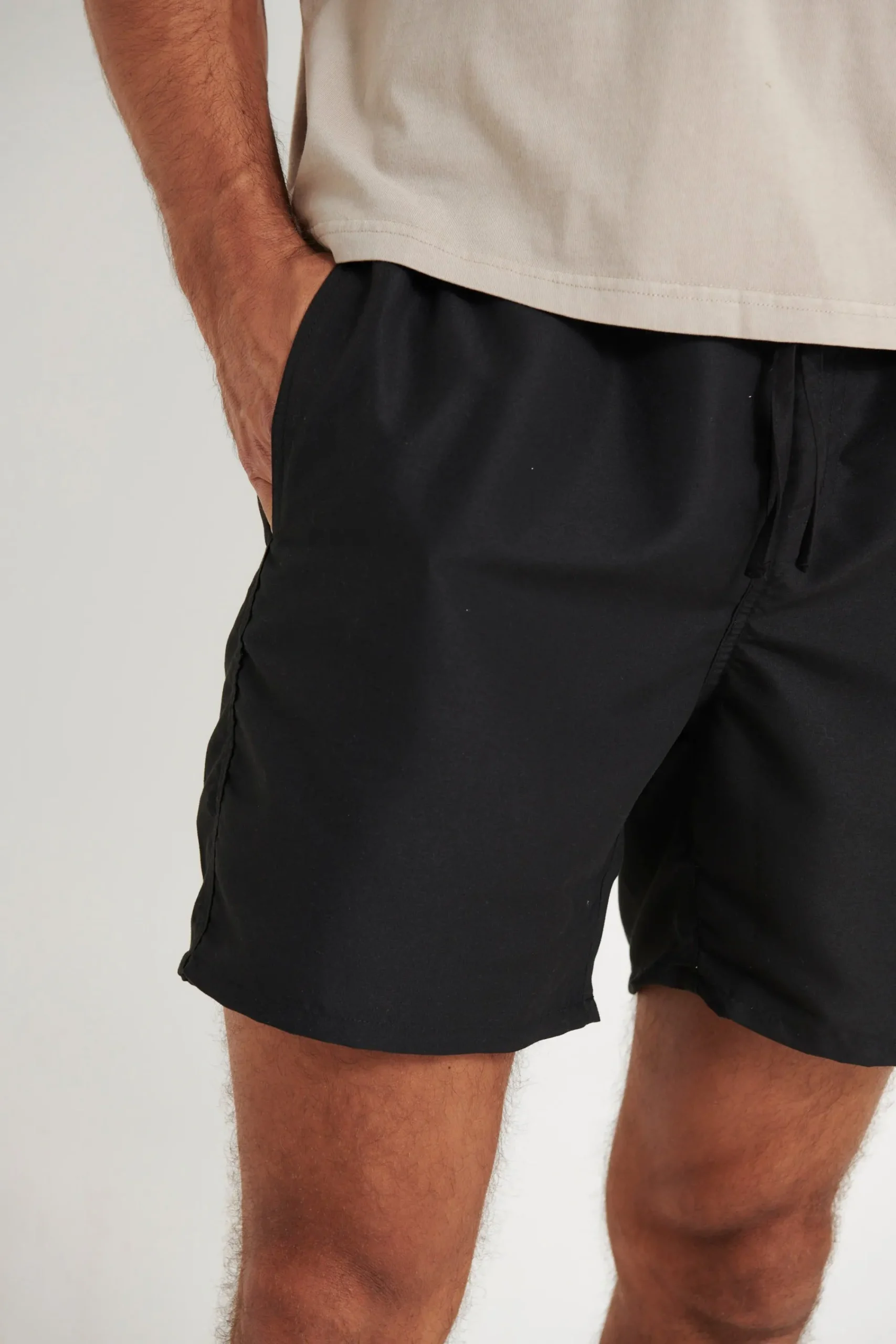 Shorts>Sampson and Taylor Nylon Drawcord Short Black