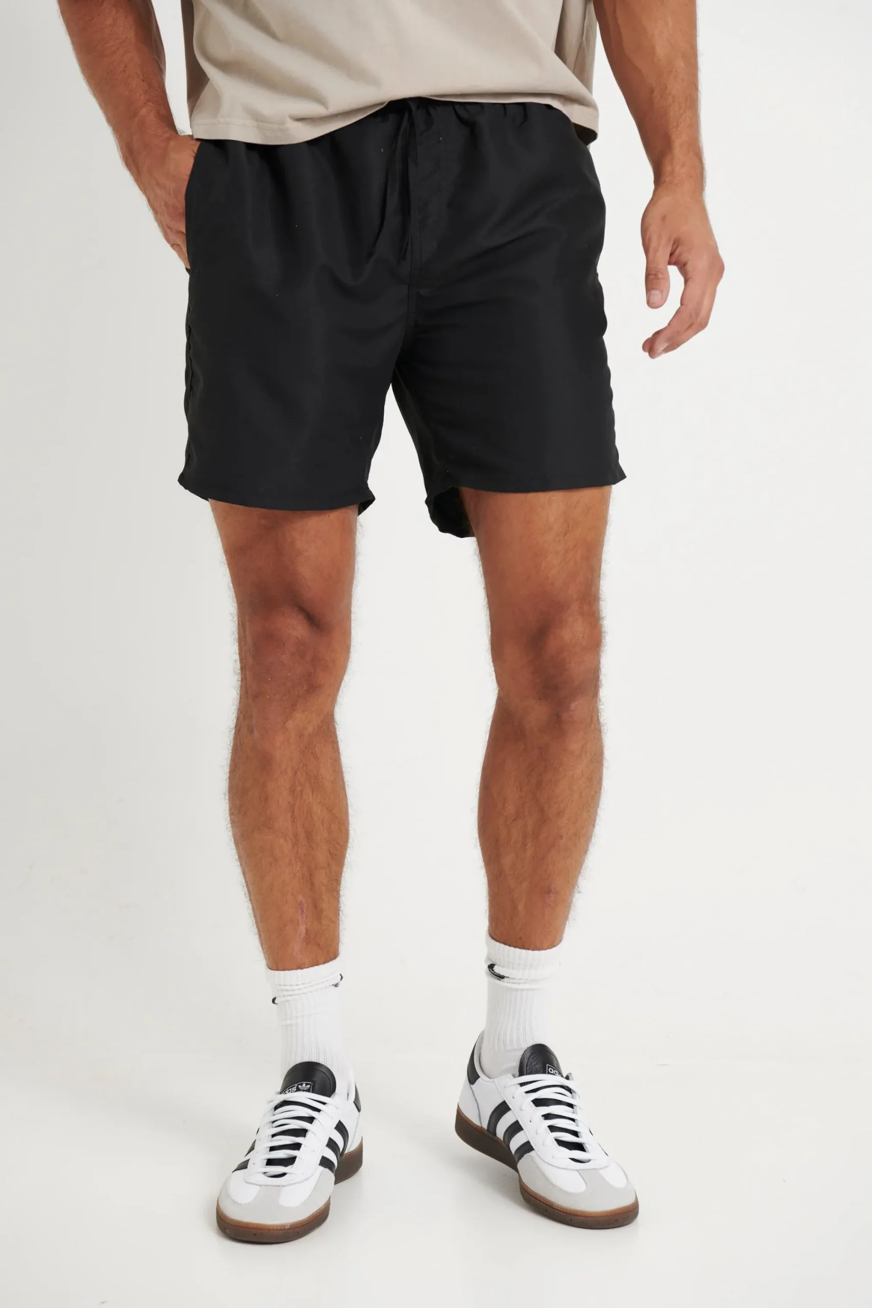 Shorts>Sampson and Taylor Nylon Drawcord Short Black