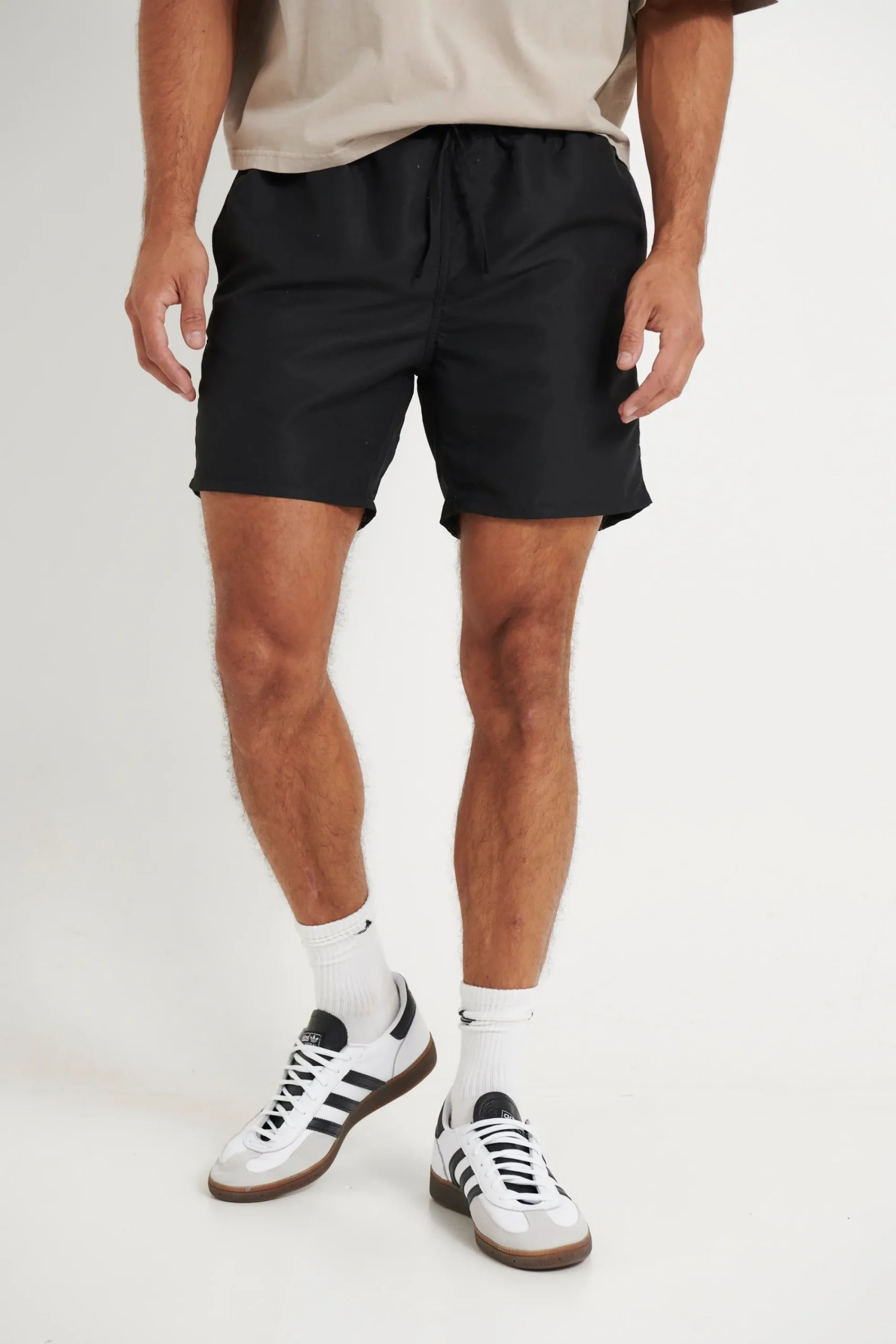 Shorts>Sampson and Taylor Nylon Drawcord Short Black