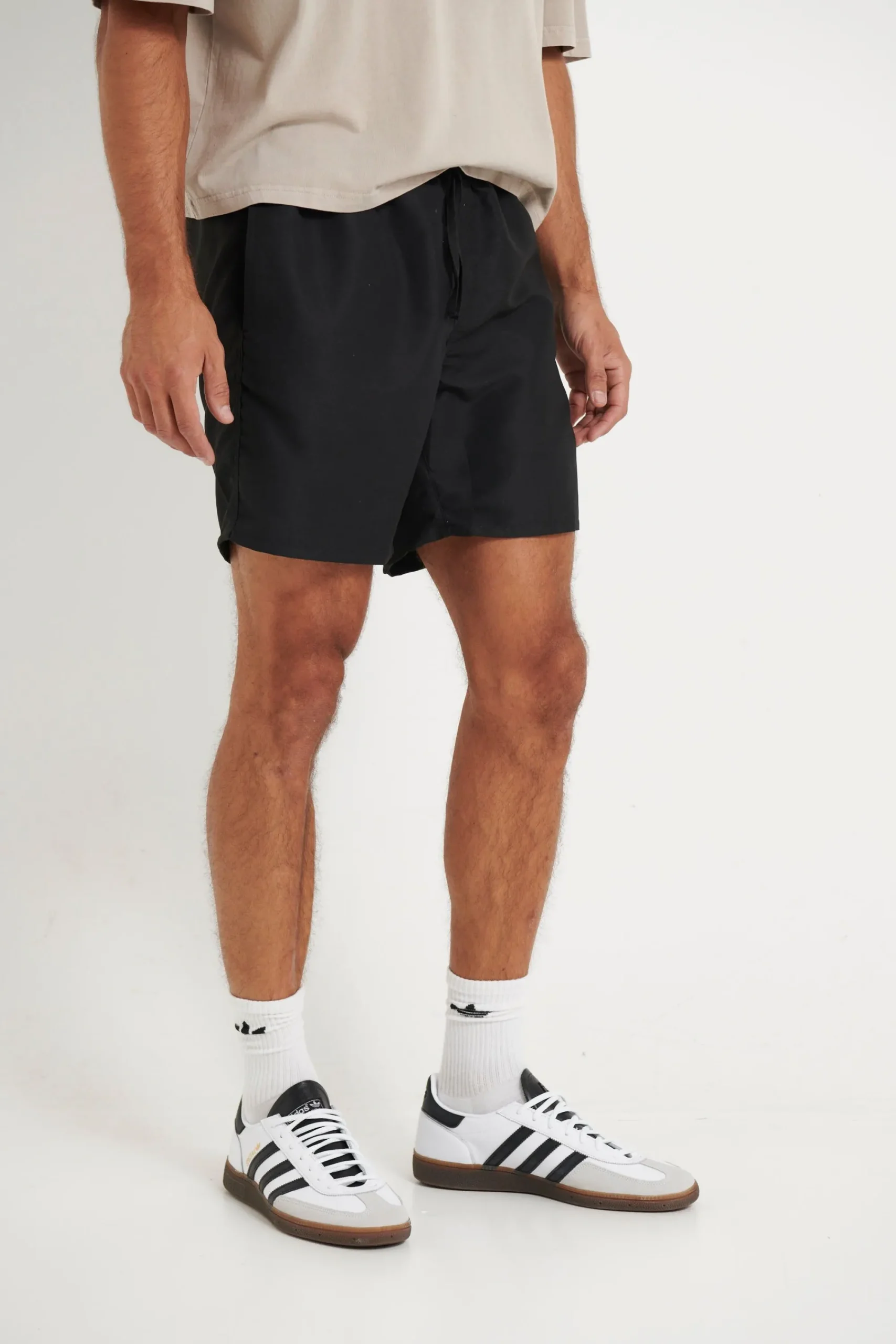 Shorts>Sampson and Taylor Nylon Drawcord Short Black