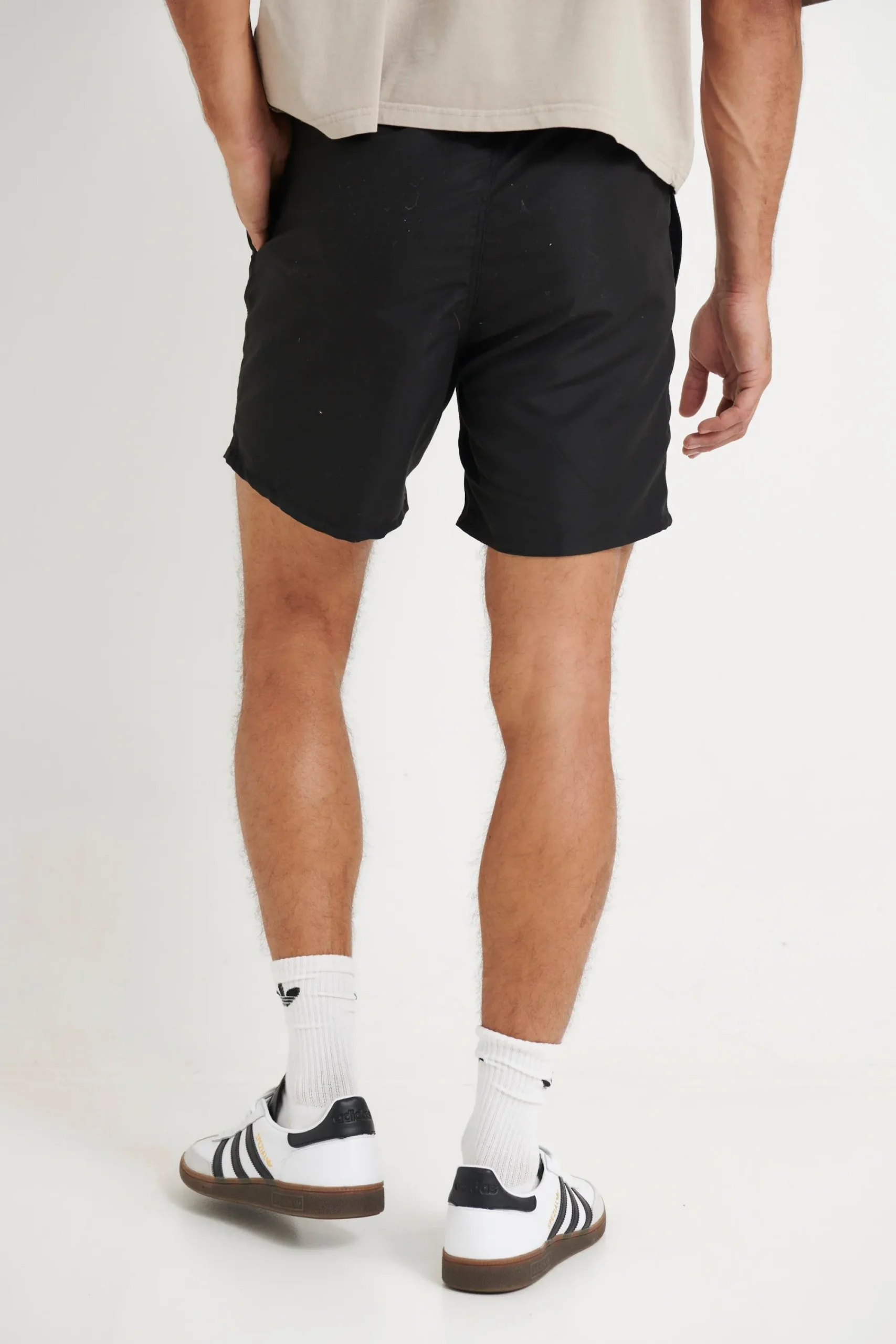Shorts>Sampson and Taylor Nylon Drawcord Short Black