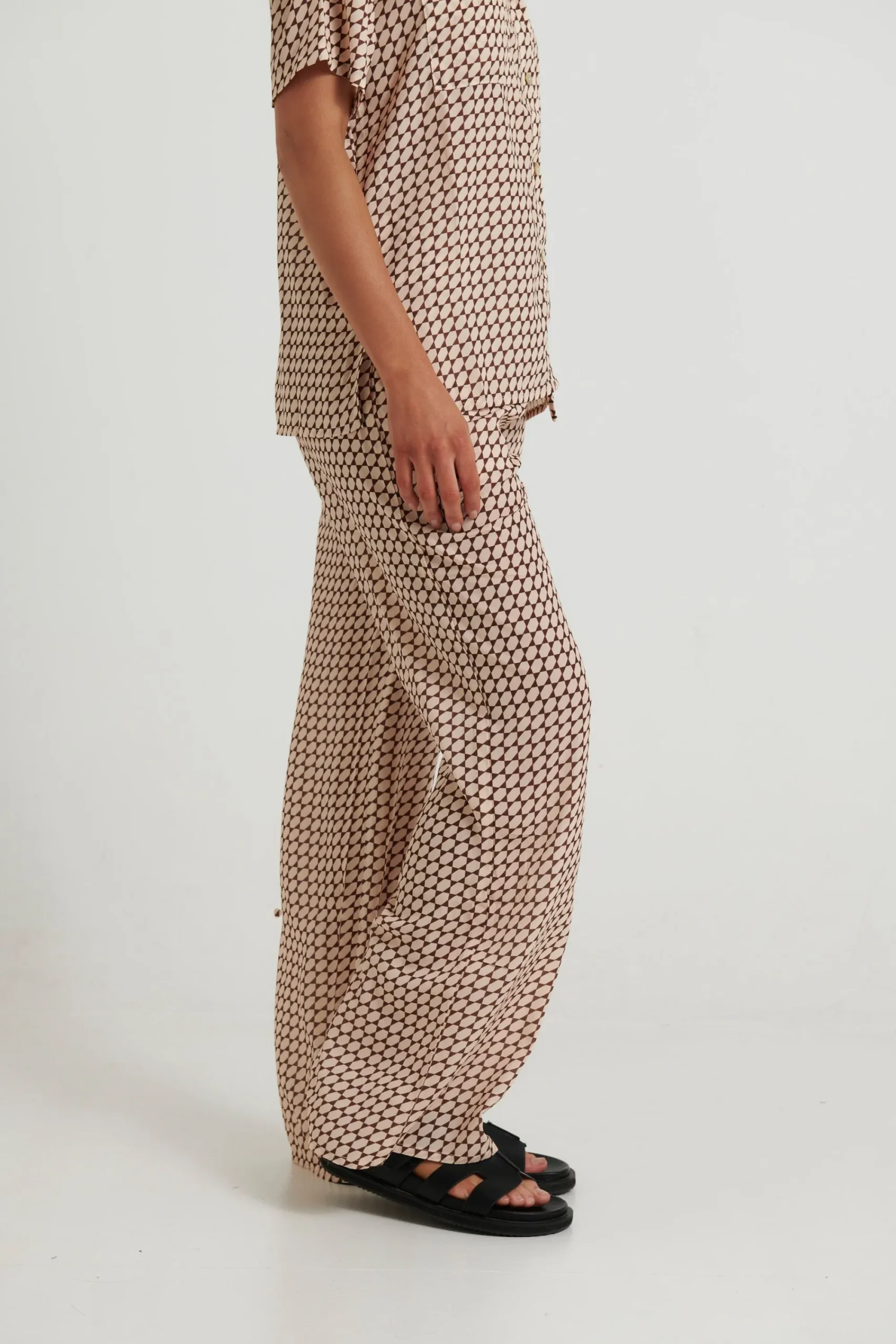 Sets>Into Fashion Riley Resort Pant Brown Print
