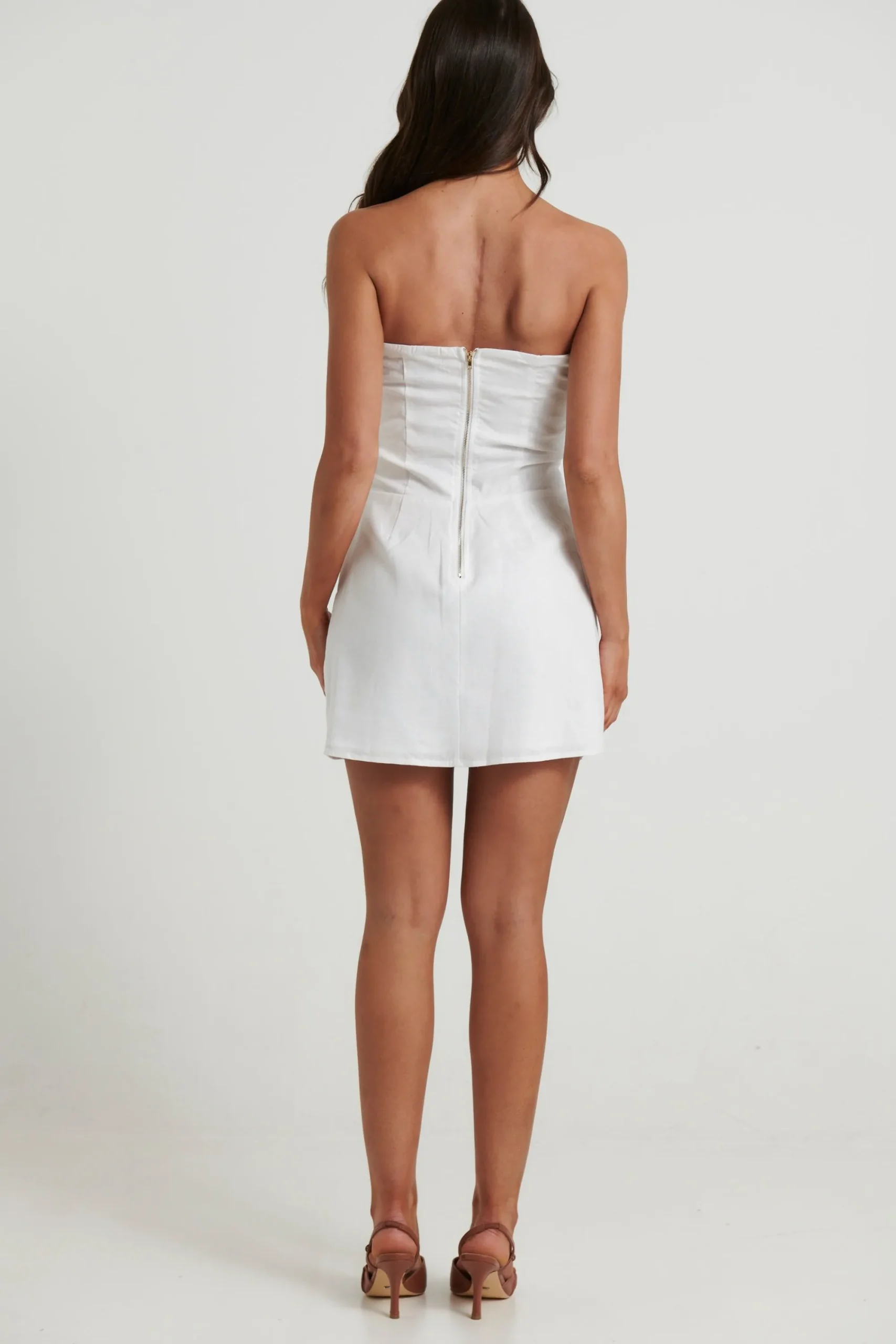 Dresses>SNDYS Romi Linen Dress White
