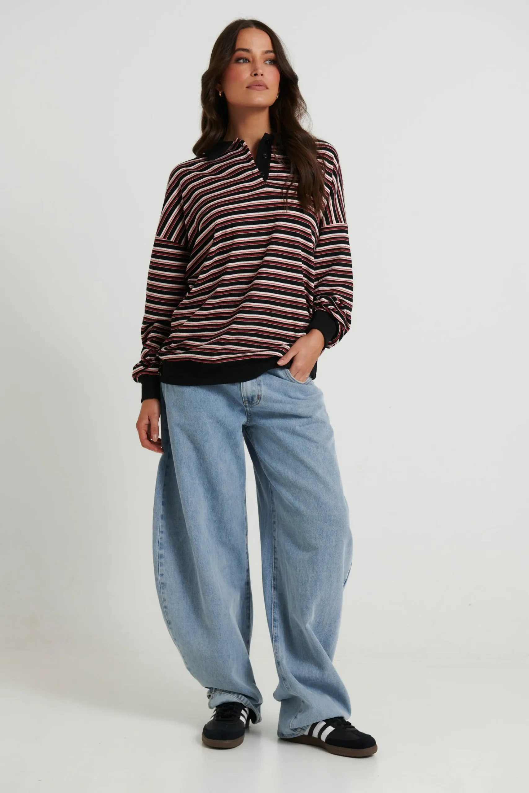 Sweaters & Jumpers>Lioness Rugby Jersey Onyx Multi