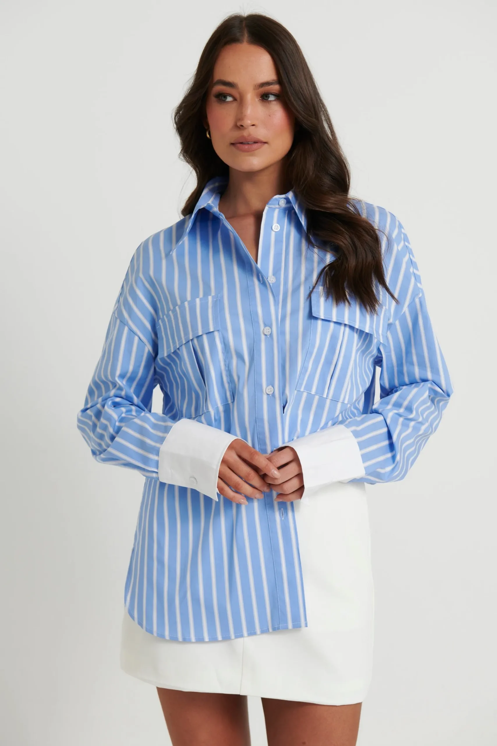 Shirts>Four Fashion Ryan Shirt Blue Stripe