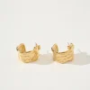 Accessories>Angels Whisper Sculpted Hoop Gold Plated Earrings