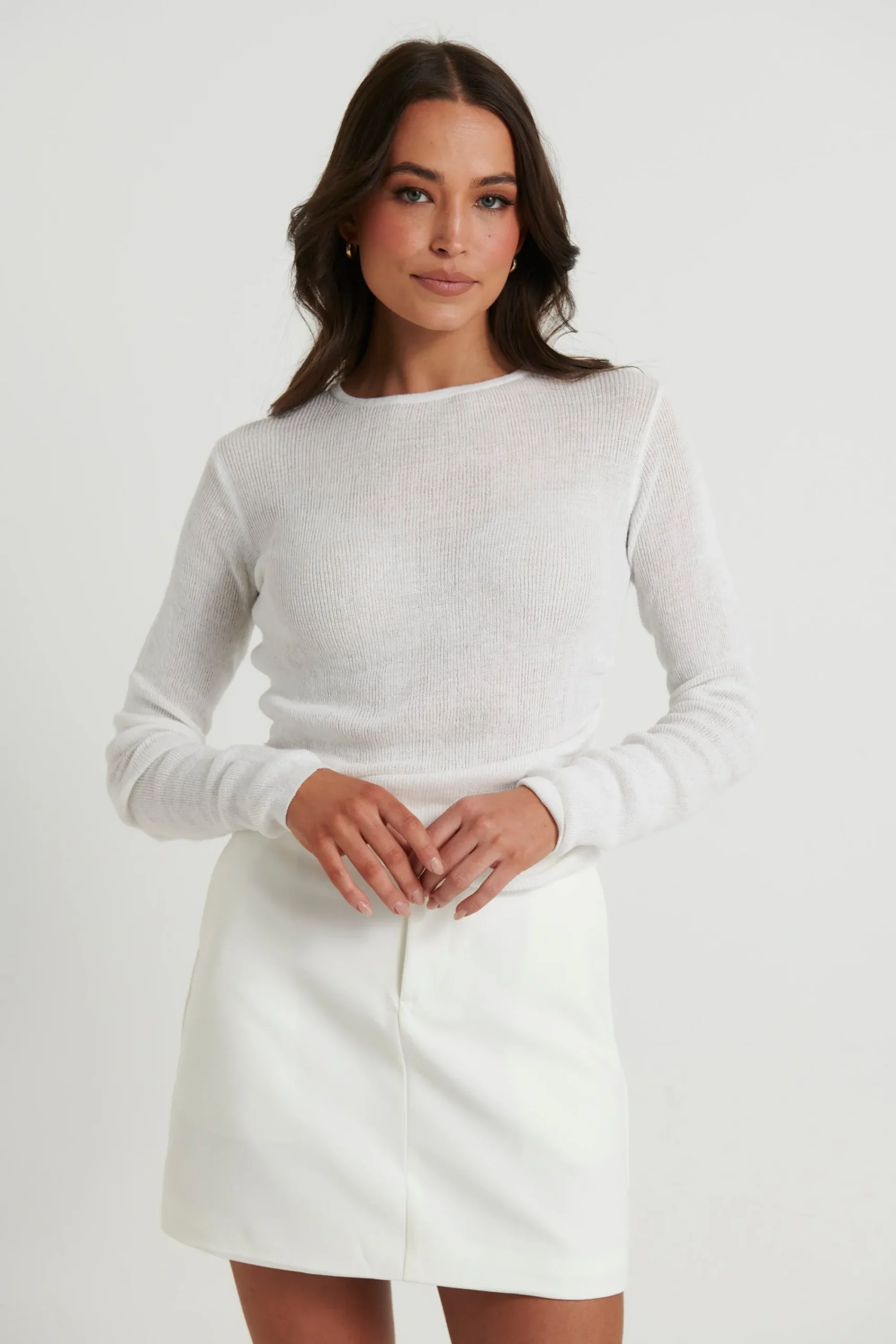 Tops>SNDYS Sloane Cotton Top White