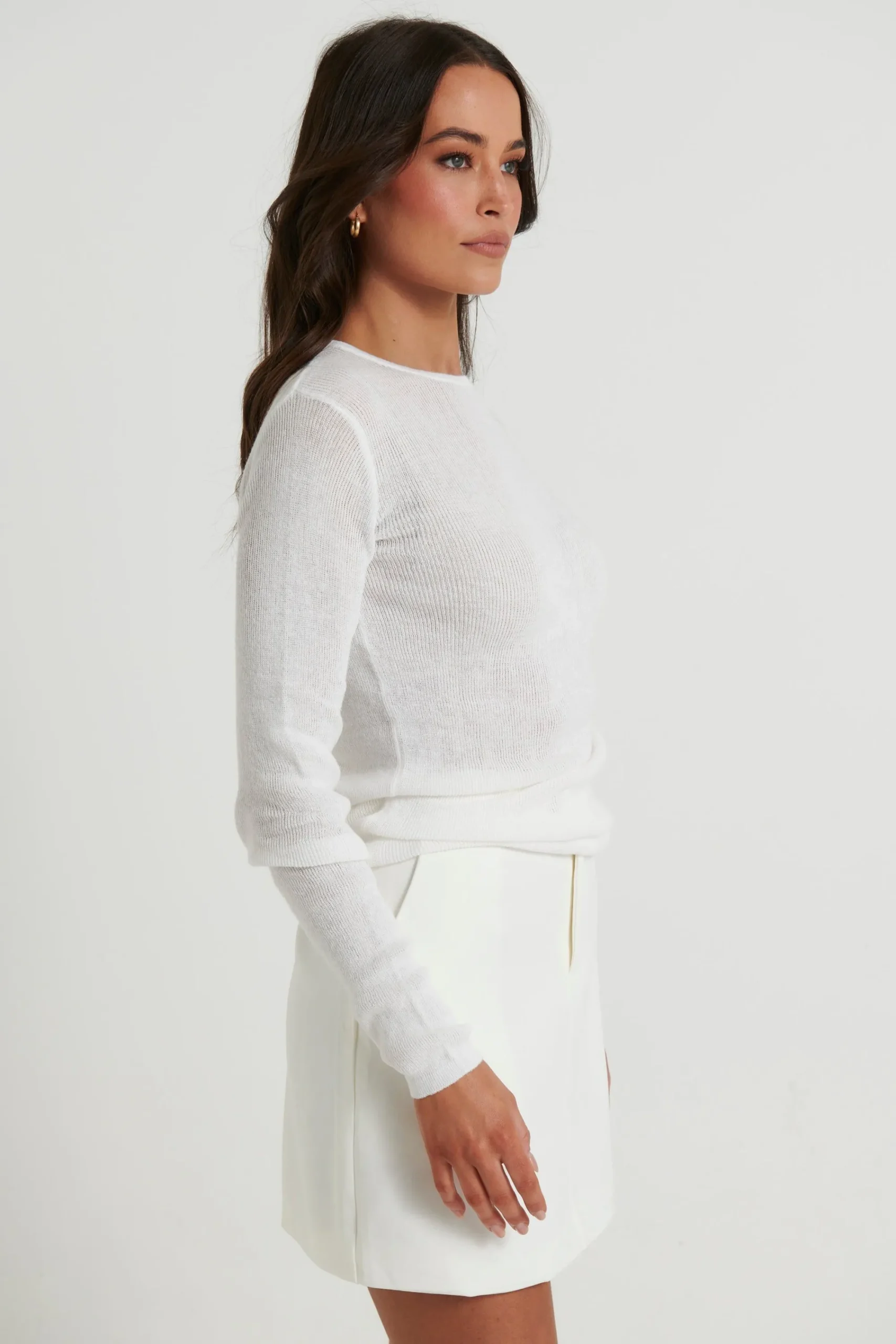 Tops>SNDYS Sloane Cotton Top White