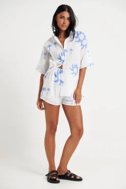 Shirts>By Frankie Sunnie Set White/Blue