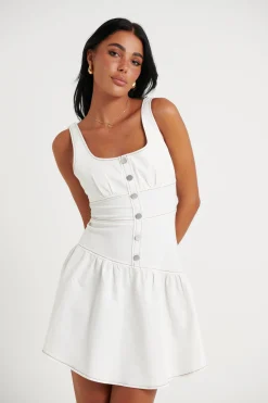 Dresses>Sasha u0026 Indikah Thanee Mini Dress White