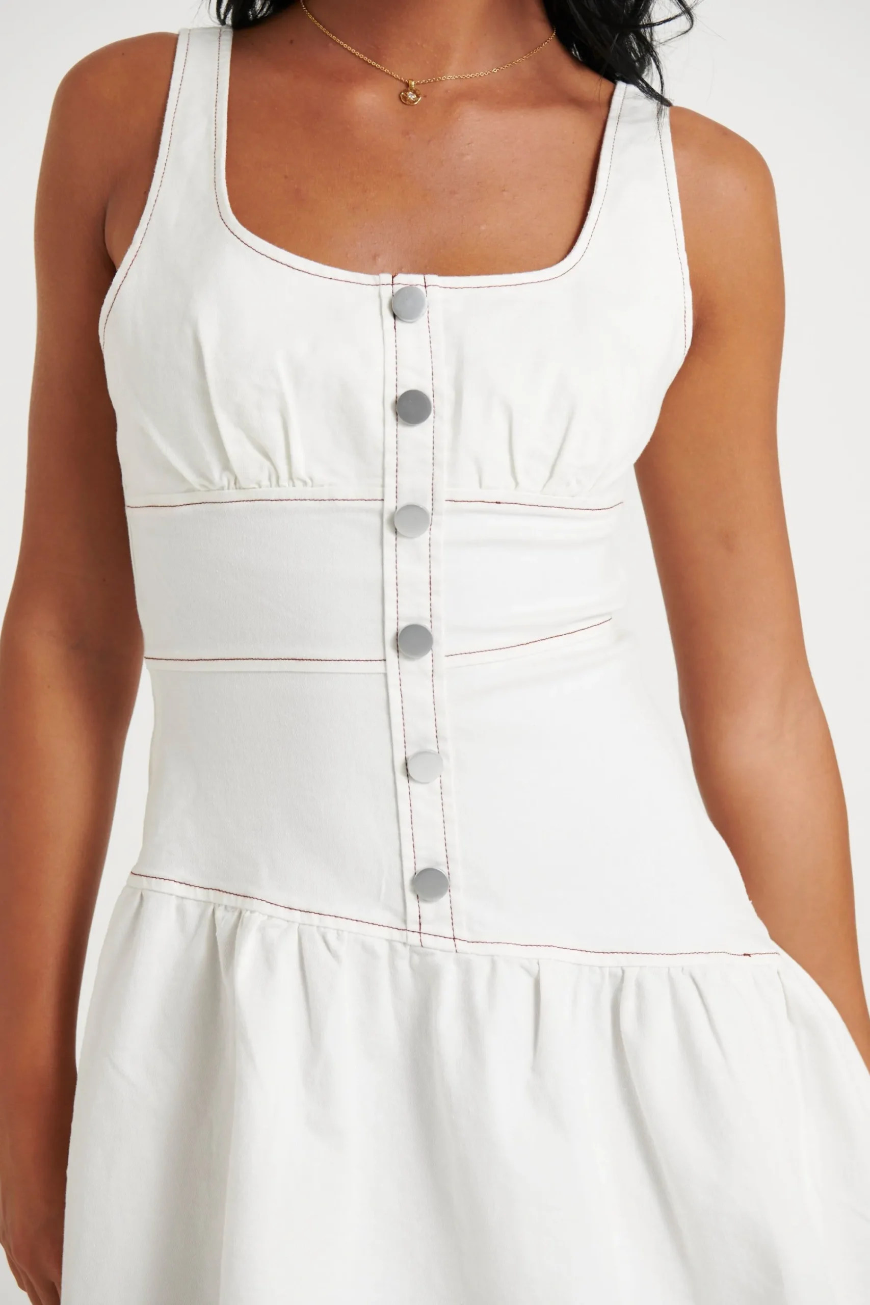Dresses>Sasha u0026 Indikah Thanee Mini Dress White