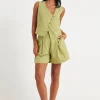 Jackets & Blazers>Koli House Tyra Vest Top Lime