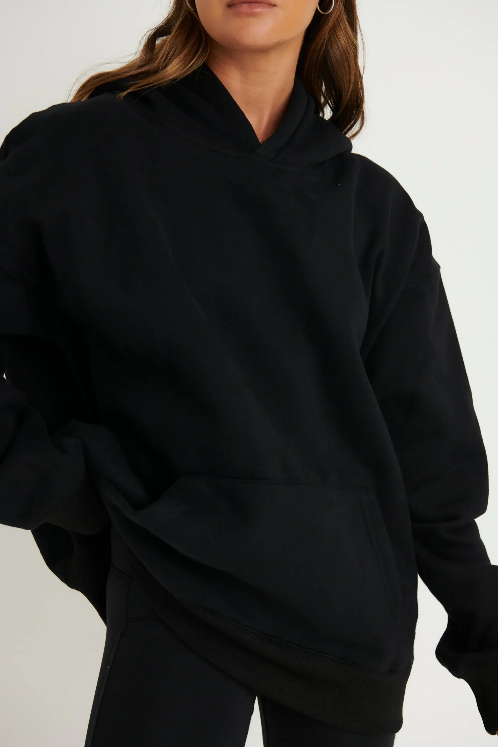 Sweaters & Jumpers>Sampson and Taylor Unisex Roman Oversize Hoodie Black