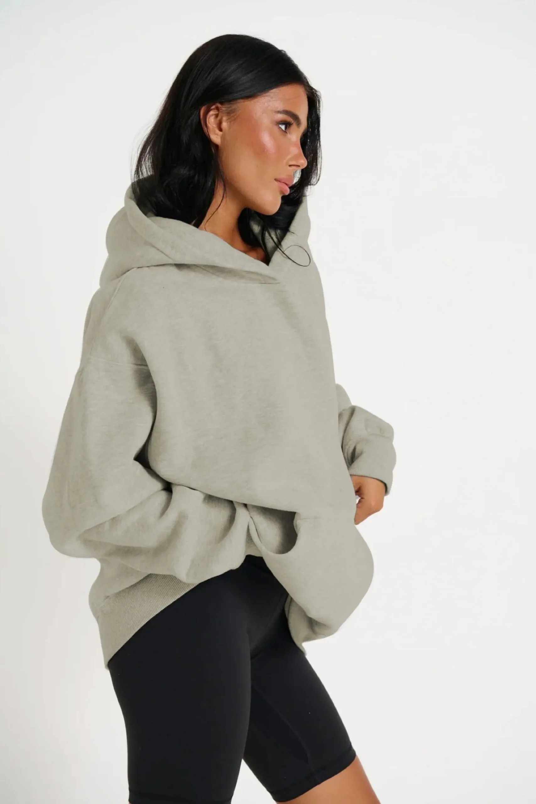 Sweaters & Jumpers>Sampson and Taylor Unisex Roman Oversize Hoodie Army