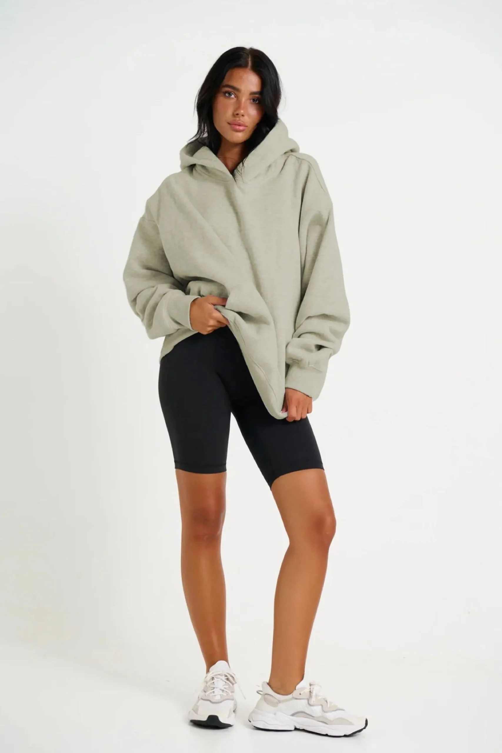 Sweaters & Jumpers>Sampson and Taylor Unisex Roman Oversize Hoodie Army